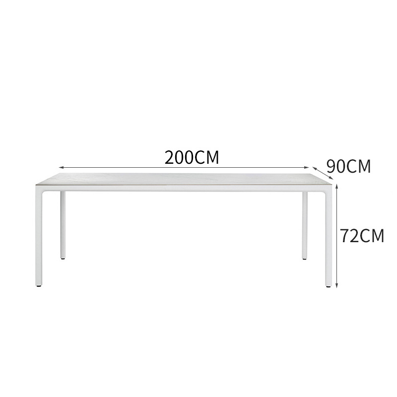 Table en pierre de 200 cm de long
