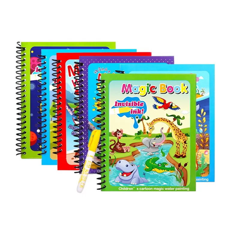 Juguete de dibujo de agua Montessori reutilizable, libro de agua mágico para colorear, juguete sensorial para educación temprana