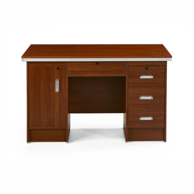 Mesa de ordenador para el personal de la Oficina, escritorio de pie de estudio con cajón, Panel moderno de madera MDF, precio de fábrica, barato