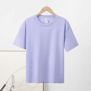 Camiseta de manga corta de verano para hombre de algodón puro 100% básica de media manga suelta en blanco puro personalizable - Product Image 2