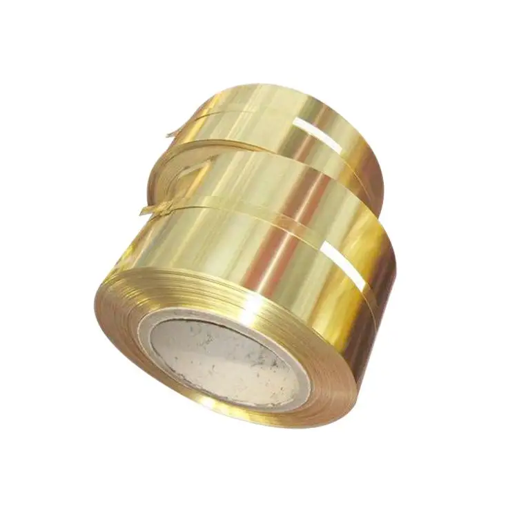 Kalınlık 0.1mm ~ 3mm bakır şerit H59 Brass H65 H70 pirinç şerit