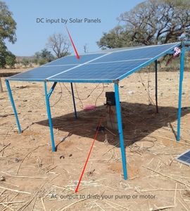 Inversor de bomba solar de salida de entrada monofásica 220V AC MPPT VFD Drive para sistema de bomba de agua monofásica a monofásica fuera de la red