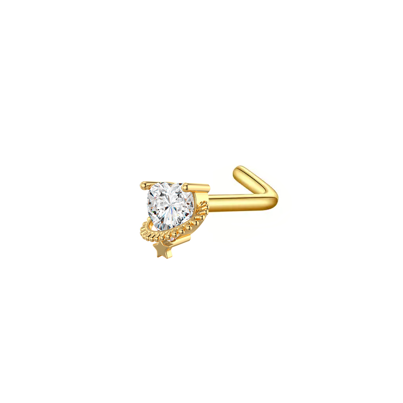 Coeur Zircon doré