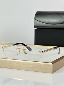 إطار نظارات من المعدن البصري مصمم علامة تجارية فاخرة ، إطار نظارات رجال الأعمال الجديدة ، نظارات نسائية بدون إطار - Product Image 2