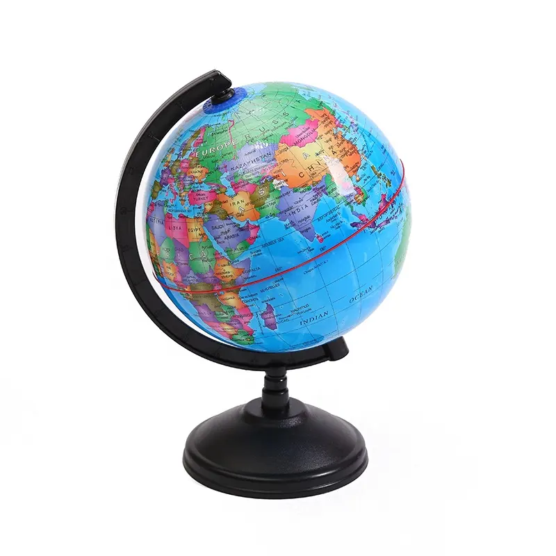 Globes plastiques en PVC rotatifs, 5 pièces, 6 pouces, 14.16cm, carte du monde