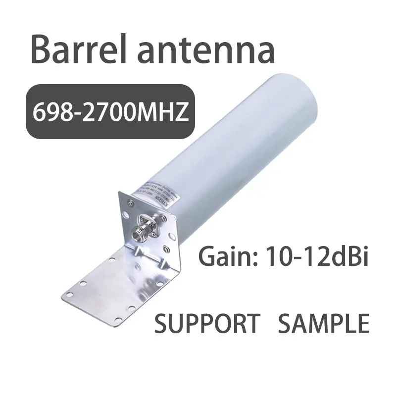 Antena exterior 4G 698 2700MHz 12dbi Omni Antena de barril externa para GSM W CDMA 2G 3G repetidor de señal de teléfono celular Max personalizado