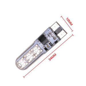 1 çift araba LED geniş ışık silikon T10 RGB 5050 6SMD yüksek parlaklık 7 renk uzaktan kumanda ile 12V küçük ışıklar yanıp - Product Image 2