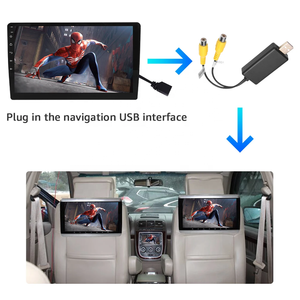 Adaptador de salida de vídeo USB a CVBS, 2 salidas RCA CVBS, reproductor de TV Multimedia Android, Cable USB de 5V CC, combinación de DVD de Radio para coche - Product Image 4