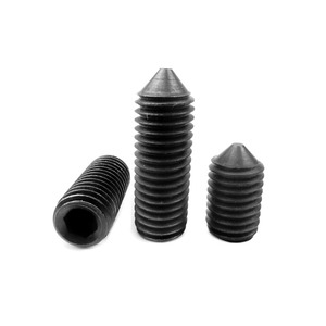 Alta Qualidade Alto Padrão DIN914 Preto Metric Hexagon <span class=keywords><strong>Socket</strong></span> Head <span class=keywords><strong>Set</strong></span> Parafuso Com <span class=keywords><strong>Cone</strong></span> <span class=keywords><strong>Point</strong></span>