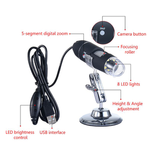 1000X Microscopio digital Cámara 8LED Lupa Microscopio compatible con PC y teléfono Android Microscopio USB Mini Cam - Product Image 5