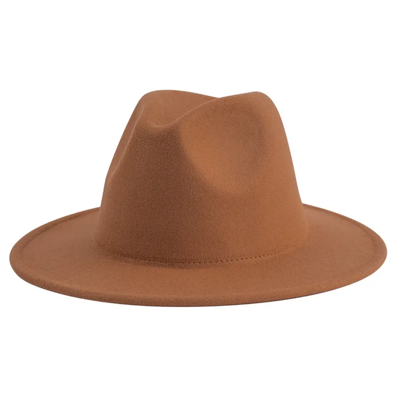 卸売ユニセックス高品質シルクハットとFedora帽子安いファッショナブルなフェルト帽子 & キャップ