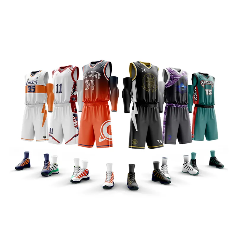 Jersey de baloncesto sublimado para hombre, ropa de baloncesto juvenil, uniforme masculino, color blanco y negro, a la venta