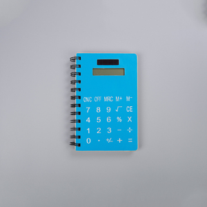 Cuadernos en espiral con cubierta de cuero PU, calculadora integrada para la escuela - Product Image 4