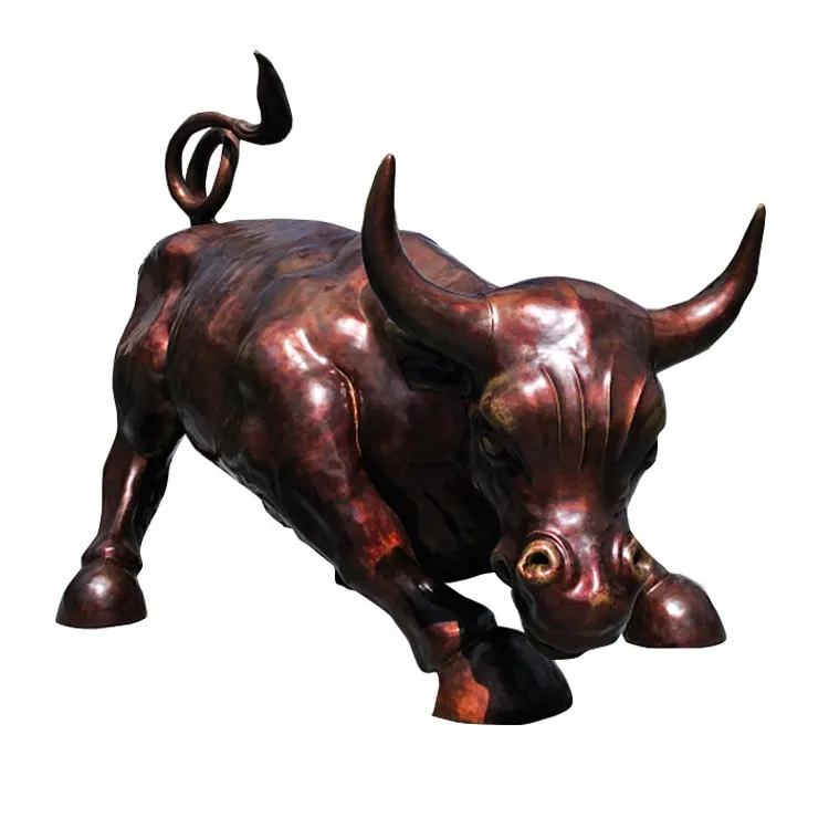 Bronze vaca escultura exterior elenco búfalo animal estátua arte personalizada