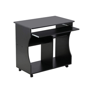 DU'S-MESA DE JUEGOS sencilla y moderna para ordenador, mesa de madera con bandeja para teclado, escritorio de aprendizaje negro con cajones - Product Image 1