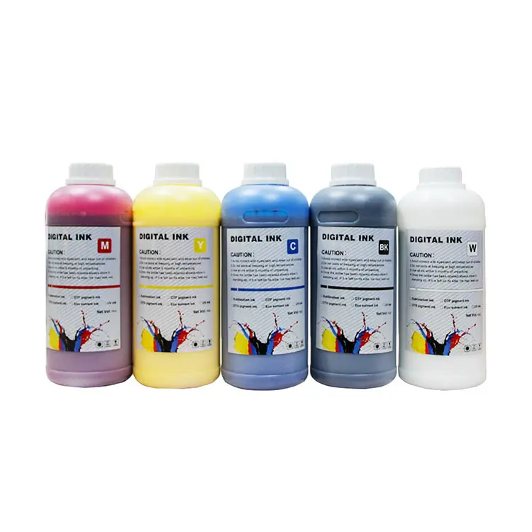 Hot transferência tshirt impressão todos os tipos estável pigmento tinta corante sublimação tinta eco solvente dtf dtg sublimação cymk tinta