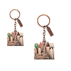 原厂定制金属钥匙扣纪念品钥匙扣卡塔尔建筑钥匙扣 - Product Image 1