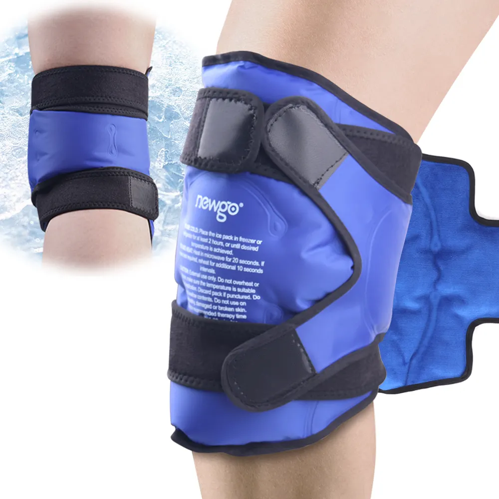 Impacco di ghiaccio per ginocchio in Gel riutilizzabile impacco freddo impacco caldo freddo per lesioni alle gambe sollievo dal dolore al ginocchio