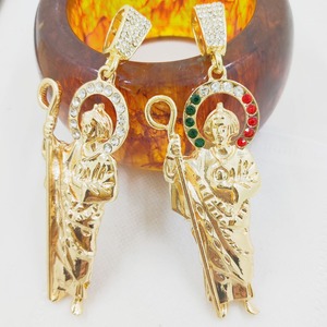 Factory Direct St. <strong>Jude</strong> and Virgin Mary Pendant Gold Plated Religious Design Mainly Made of Alloy for European Market - Product Image 4