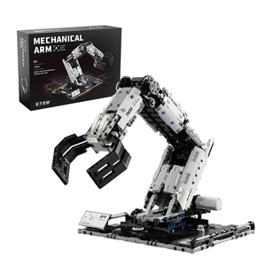 Robots de vapor, juguetes educativos, programación de Control remoto, bloques de construcción, juguete de Control remoto, brazo mecánico, bloques de ensamblaje