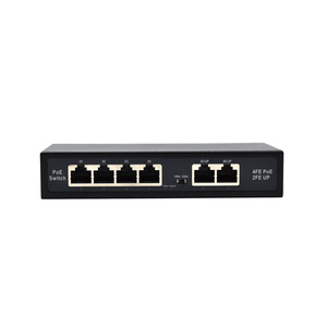 OEM ODM Smart POE Switch 4 + 2 RJ45 48V 100Mbps Ethernet Switch con 4 puertos para cámara IP - Product Image 1