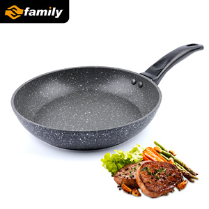 Nhà Máy Bán Buôn Đồ dùng nhà bếp Nguồn cung cấp nhà nấu ăn không dính đá cẩm thạch Granite Fry trứng phẳng <span class=keywords><strong>Frying</strong></span> Pan với logo - Product Image 5