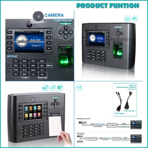 Sistema di frequenza del tempo della carta RFID Wireless 3G e controllo di accesso biometrico delle impronte digitali con batteria integrata TCP/IP USB - Product Image 5