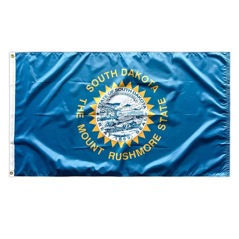 Venta al por mayor 100% poliéster Csouth Dakotatom impresión Sudáfrica nacional 3X5ft bandera