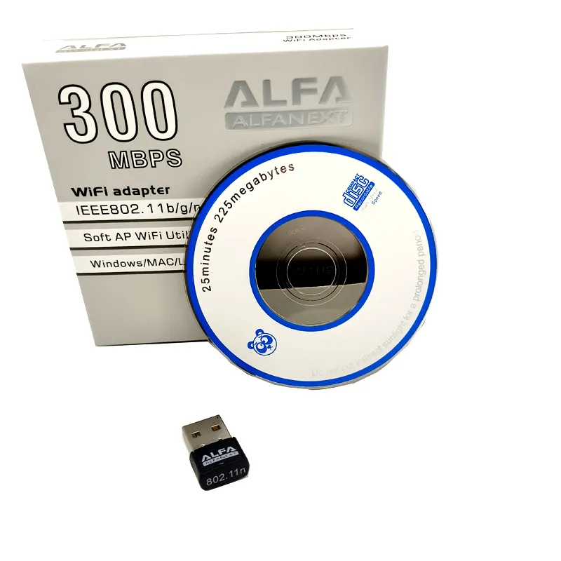 Alfa Soft AP wi-fi Utility scheda di rete 300Mbps adattatore Wifi Usb per Linux Windows7 Vista Xp