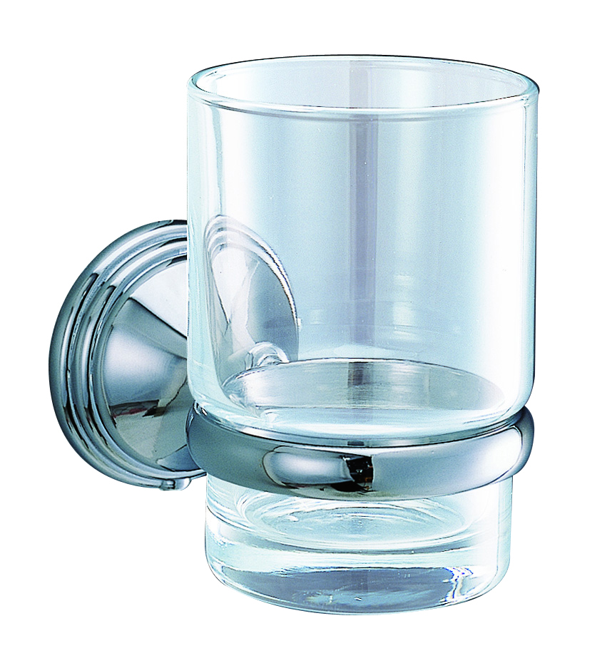 Tenedor del vaso con el vidrio