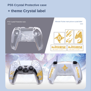 Funda protectora de cristal para mando de juegos, accesorios creativos con personalidad anticaída, funda rígida para PS5 y PS4 - Product Image 3