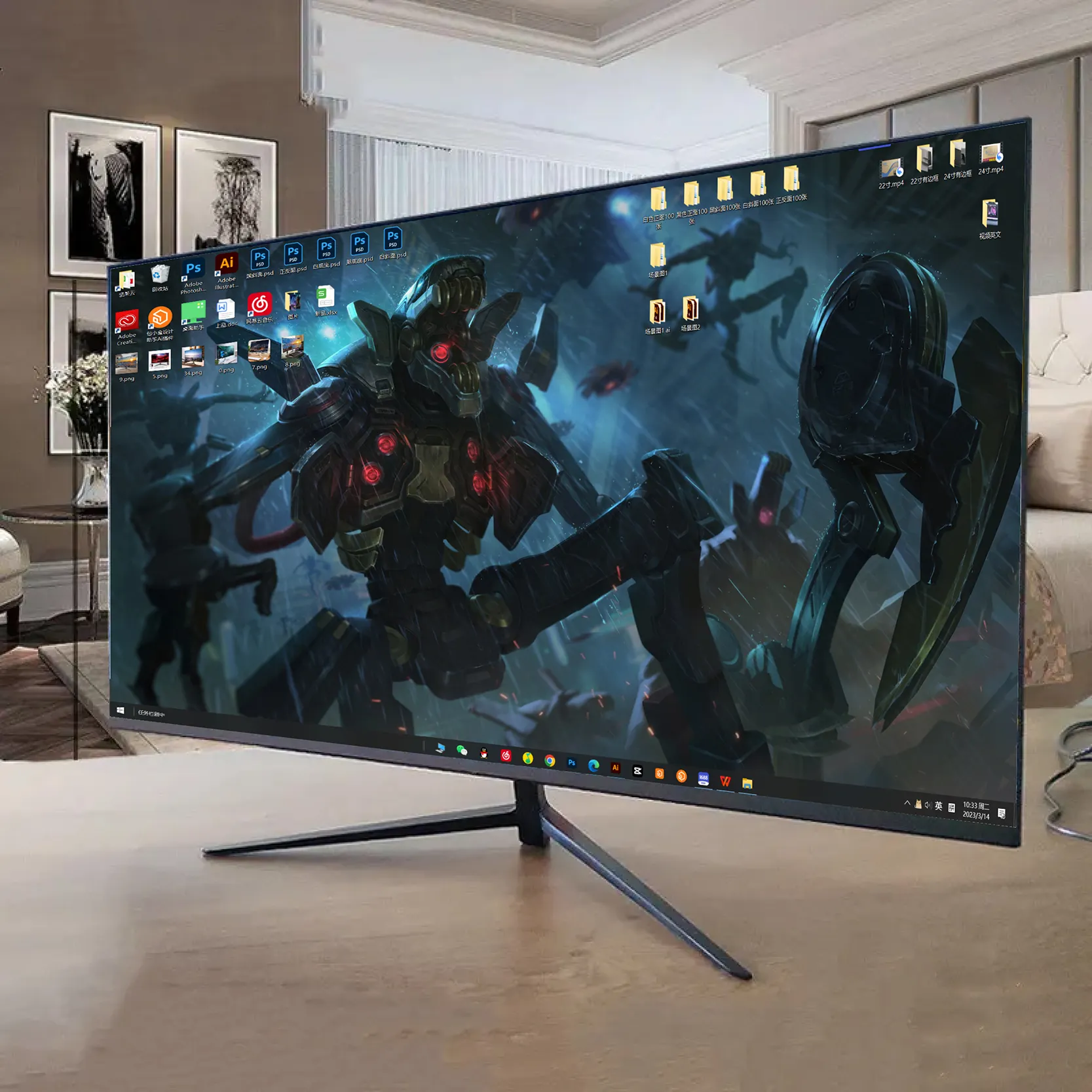 Moniteur pour PC de jeu de bonne qualité, prix de gros, écran LED 19 pouces, écran graphique Gaming 240Hz 4K Curve 27 144Hz, écran d'ordinateur