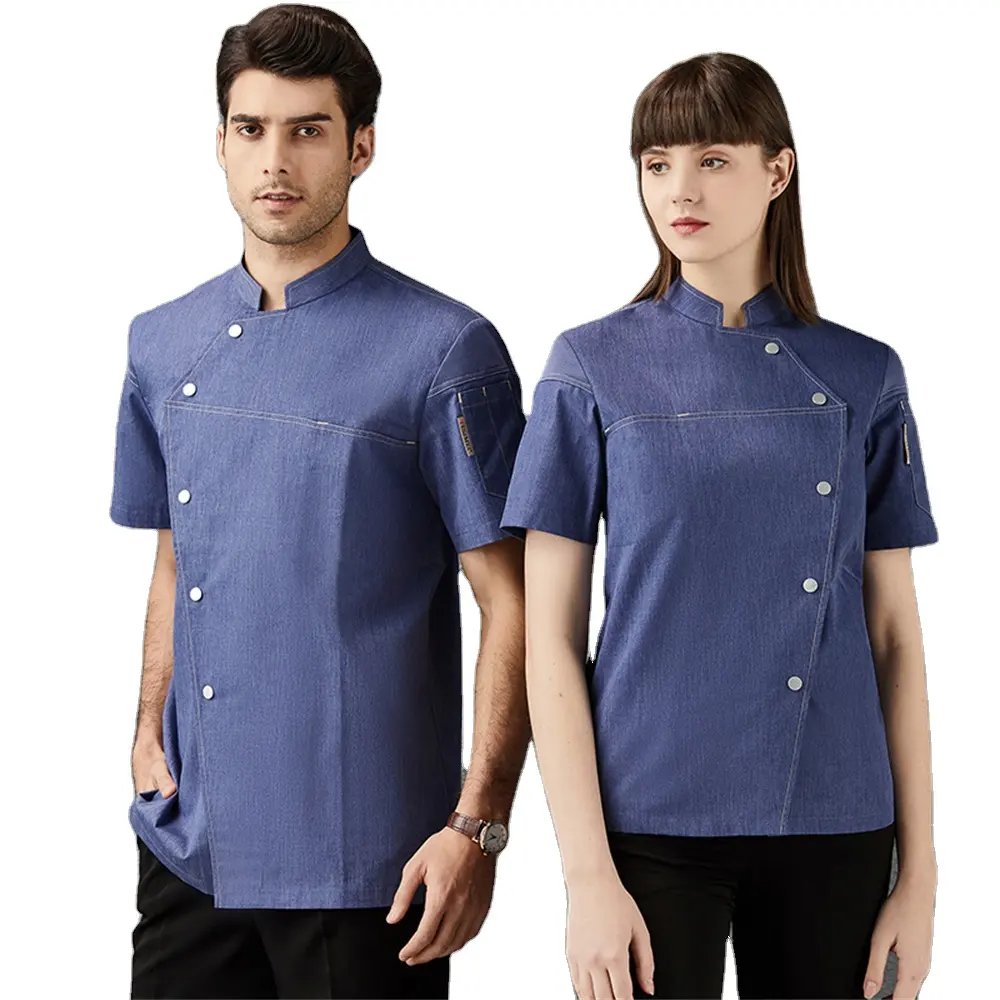 2024 créateur de mode chef uniformes chef manteau uniforme logo personnalisé chef cuisinier uniforme