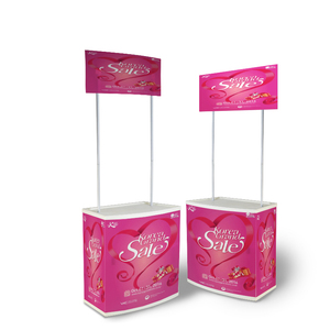 工厂价格PP促销台高品质便携式贸易展览会柜台促销台 - Product Image 4