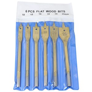 2025 6 adet üçgen Shank Spade matkap ucu düz sıkıcı Bit ahşap matkap ucu delik testere güç aracı kürek Brocas Para Madera - Product Image 4