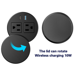 カスタムEu Usa 2 Ac電源ソケット家具デスクトップソケットテーブル隠しUsbグロメット電源ソケットアウトレット2 Usbポート付き - Product Image 3