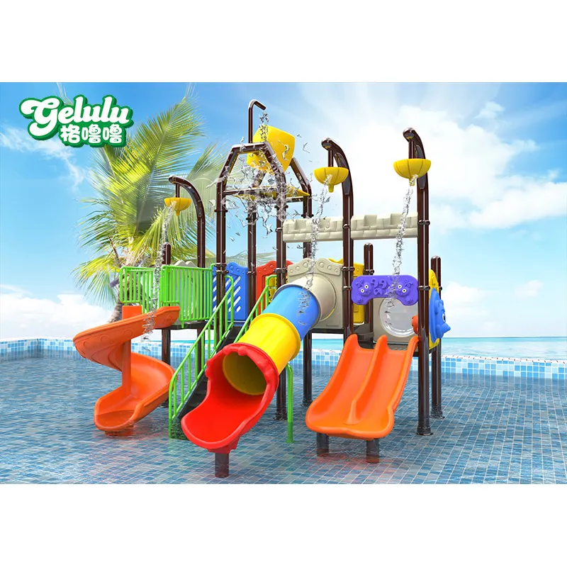 Güvenli yüksek kaliteli çocuk plastik slayt çocuk su parkı açık oyun alanı ekipmanları