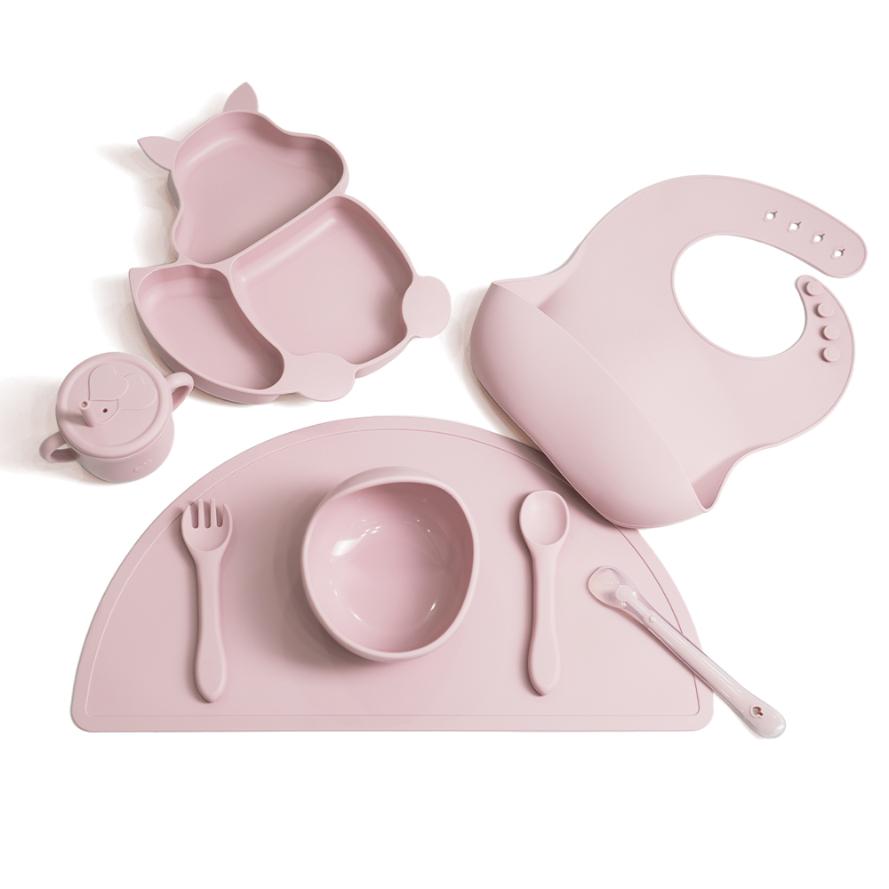 Ensemble d'alimentation pour bébé en silicone