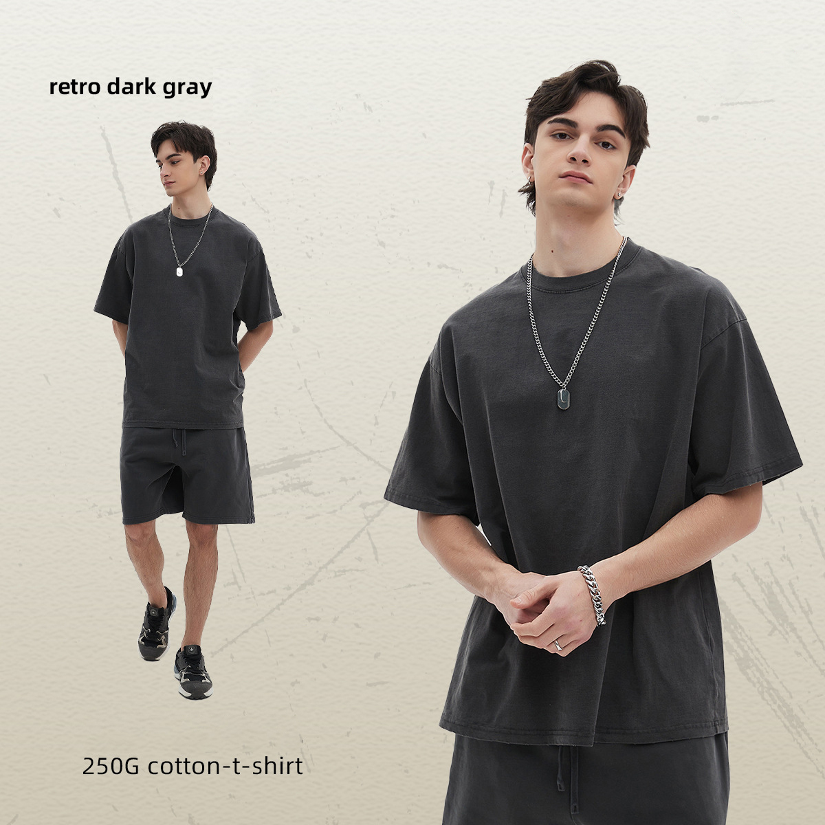 gris oscuro retro