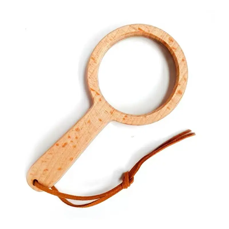 BIJIA Usine Personnalisé De Poche En Bois Enfants Loupe Science Observation Outil Loupe pour les enfants