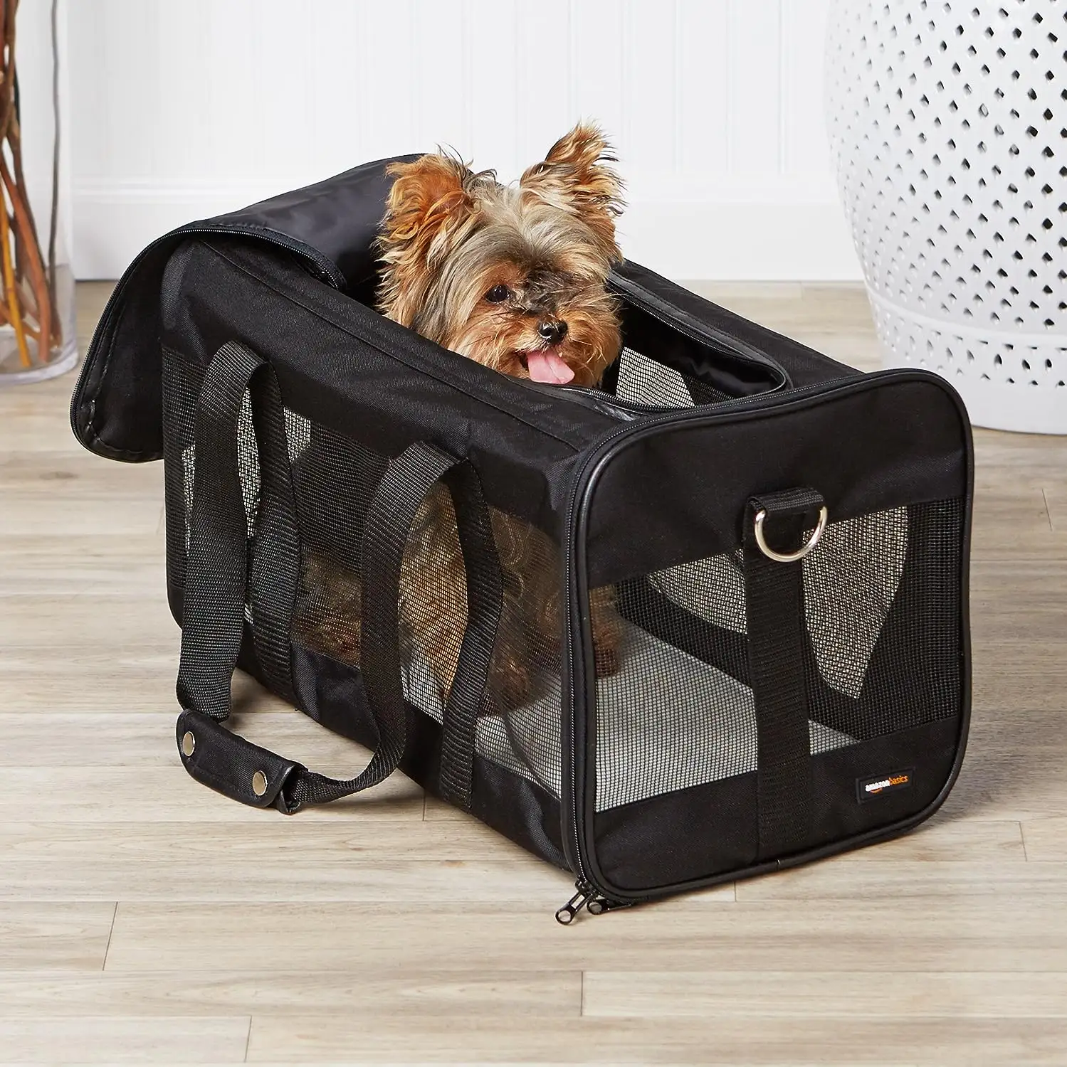 2023 New Dropshipping XL Black Pet Carrier Airline zugelassene Reisetasche für Katzen Hunde individuelles Logo tragbarer weicher Reißverschlussverschluss