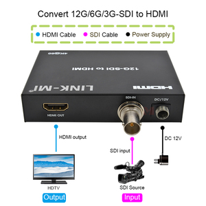 Convertidor de 12G SDI a HDMI para señales de vídeo 4K 12G 6G 3G SDI a HDMI con soporte de 120m para cables largos convertidor BNC a HDMI - Product Image 2