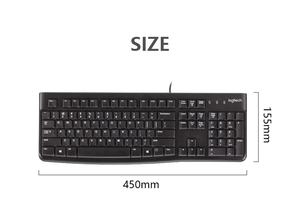 罗技K120有线键盘104键USB 2.0 Ce键盘即插即用USB键盘 - Product Image 5