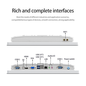 15 15.6 Inch Industrial Touch Screen <strong>Computer</strong> <strong>Embedded</strong> <strong>Computer</strong> All in One Silver Black Industrial Panel PC