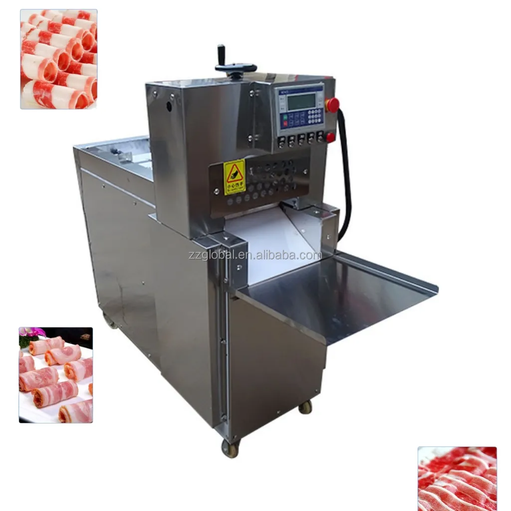 Máquina cortadora de carne comercial global, cortadora de carne congelada eléctrica automática, máquina cortadora de carne para el hogar