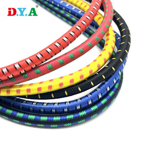 工厂价格户外使用重型圆点图案弹性束带橡胶蹦极绳带金属钩 - Product Image 5