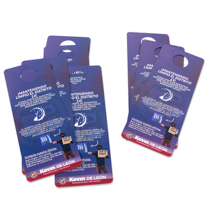 Custom Paper Cardboard Door Hanger PVC Flyer with Double Side Offset Printing for <strong>Real</strong> Estate Promotion Gift Business <strong>Card</strong> - Product Image 5