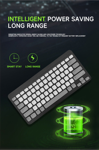 Teclas biseladas 79 teclas Mini 2,4G inalámbrico Delgado compacto teclado de oficina klavye USB Multi-Media Compatible nuevo teclado de membrana - Product Image 5