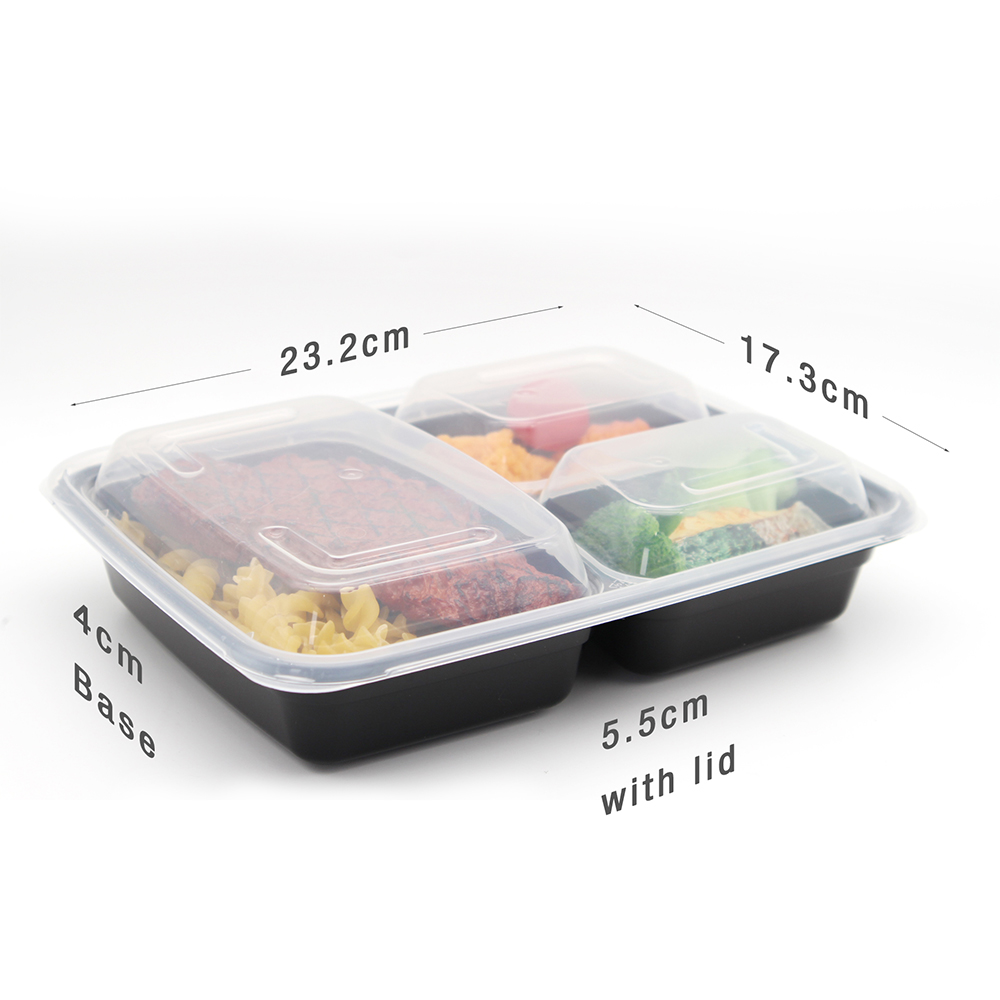 33oz 3 compartment black
