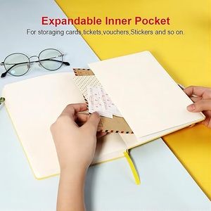 Venta al por mayor personalizado A6 A5 PU diario de cuero con correa elástica 100 hoja diario cuaderno impreso marca Logo Bloc de notas - Product Image 6